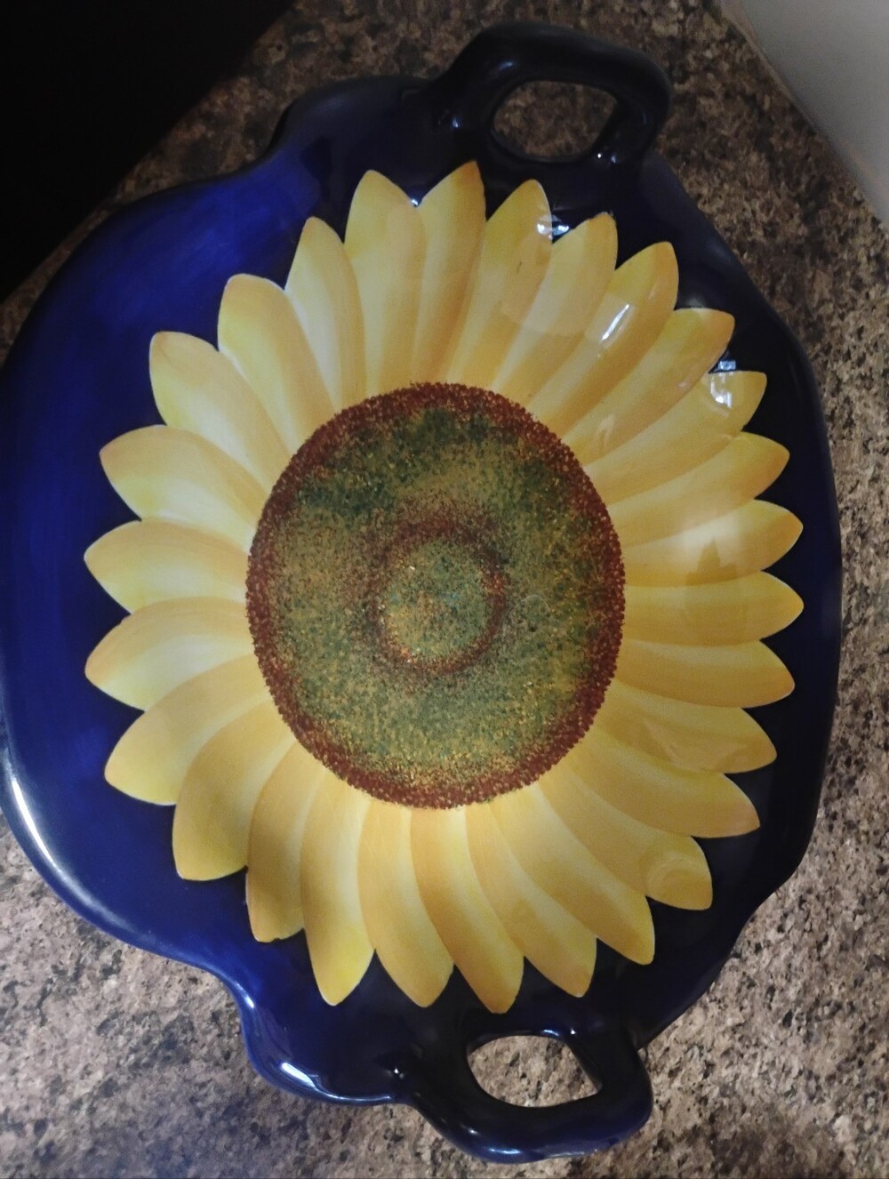 Vintage "Pure Art" 16-Inch Sunflower Serving Platter Bowl by Carol Endres - Picture 6 of 8